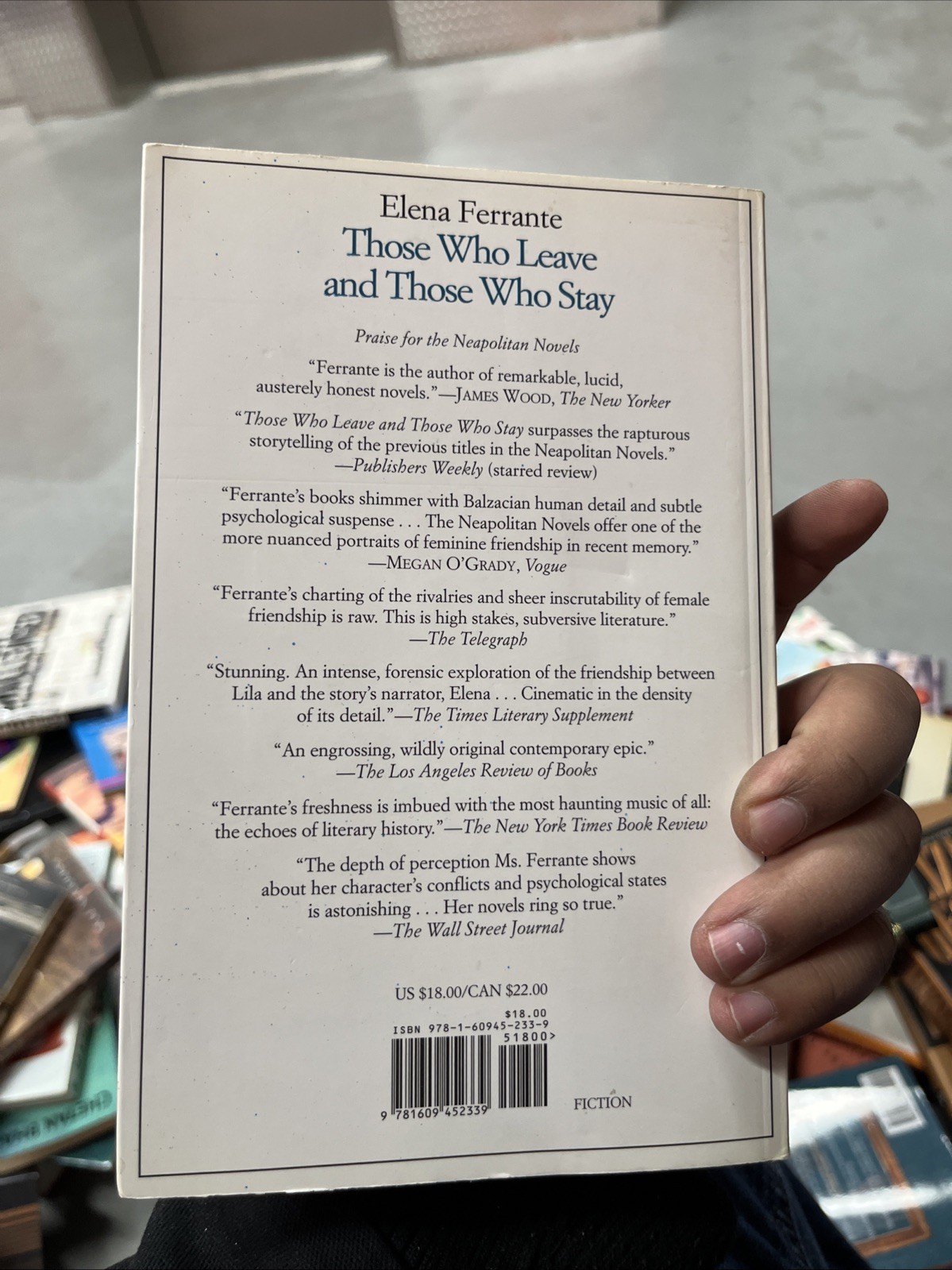 Those Who Leave and Those Who Stay Elena Ferrante Novel
