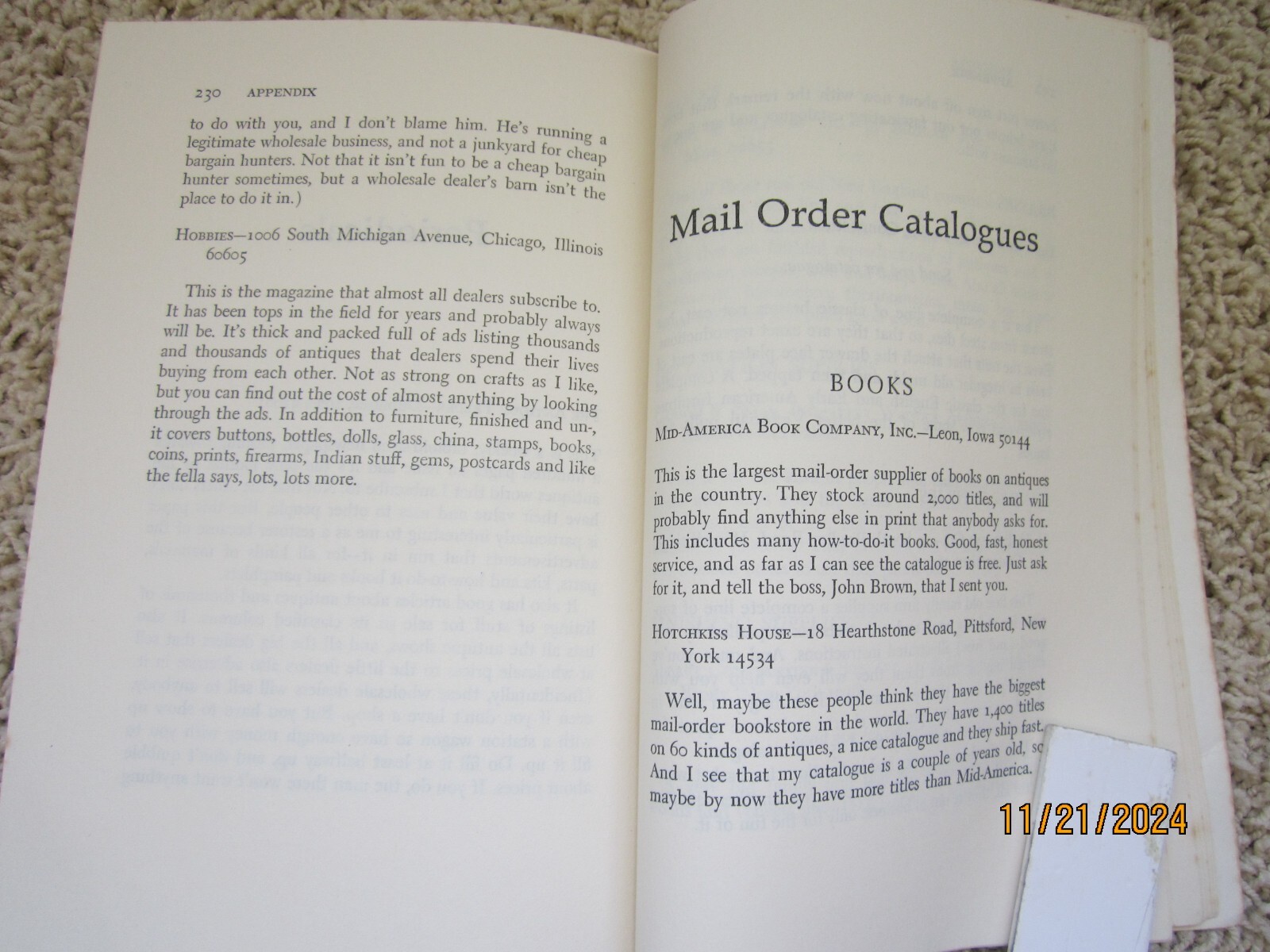 “The Fun of Refinishing Furniture” 1976 Grotz 244 pages ISBN 0-385-14916-6