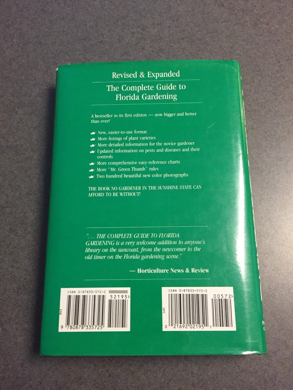 Complete Guide To Florida Gardening by Stan DeFreitas 1987 Color Hardcover