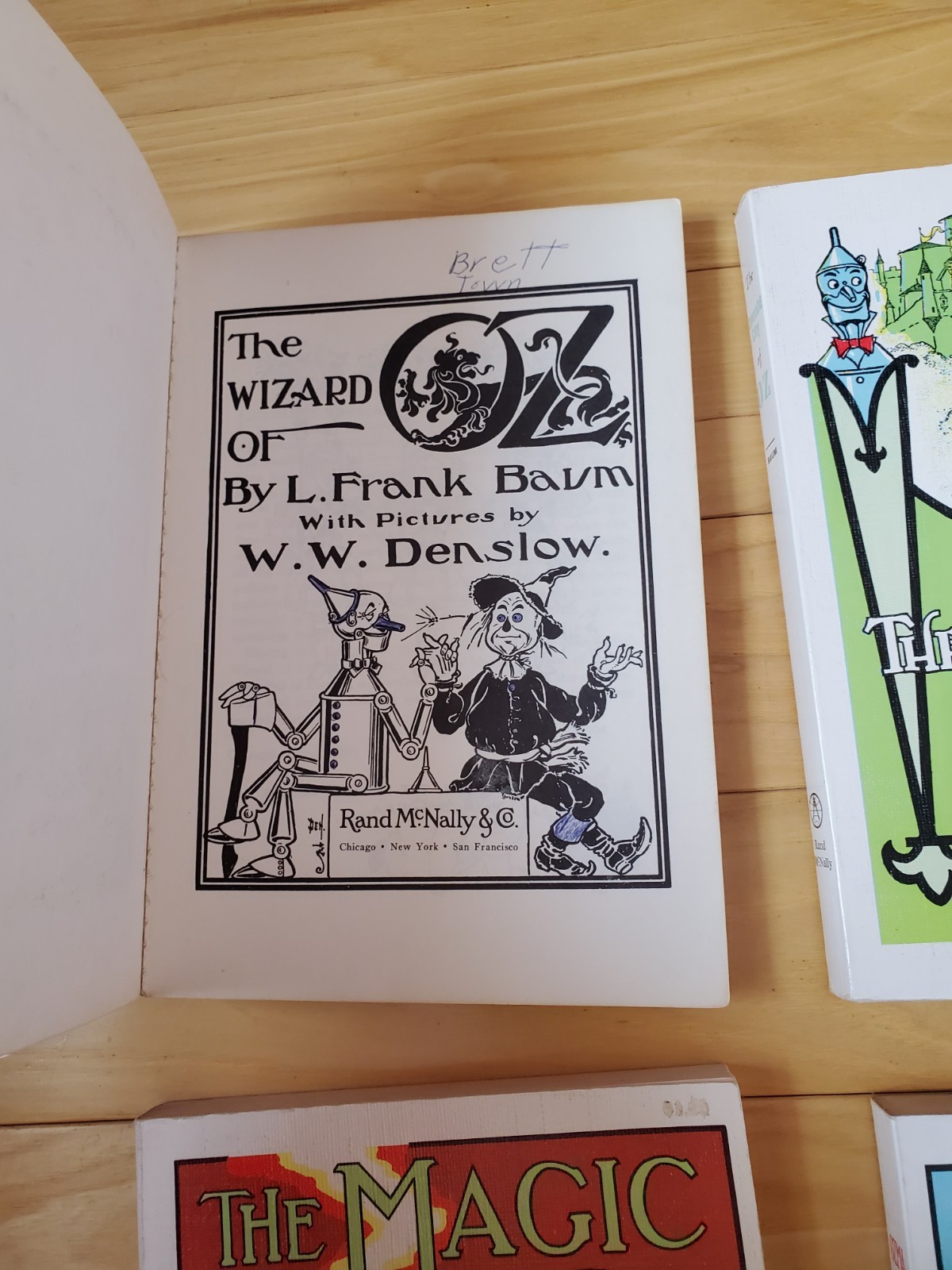 Lot of 7 OZ books L Frank Baum Soft White Rand McNally Nice Vintage Editions