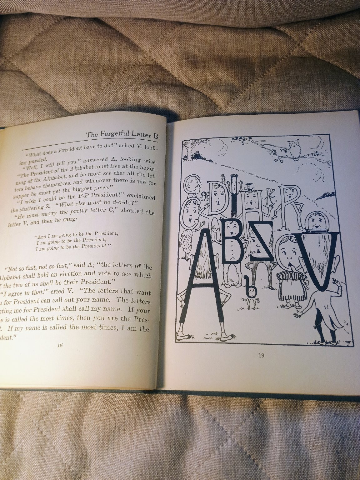 The Forgetful Letter B Richard A. Clarke 1922 Vintage Children’s Illustrated