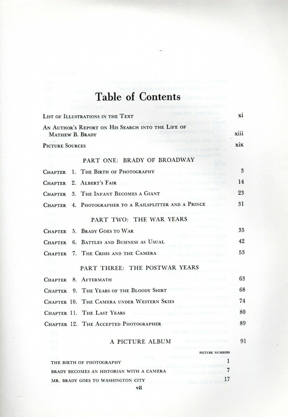 Mathew Brady Historian With A Camera Hard Back 1955/244 pages (9×12)