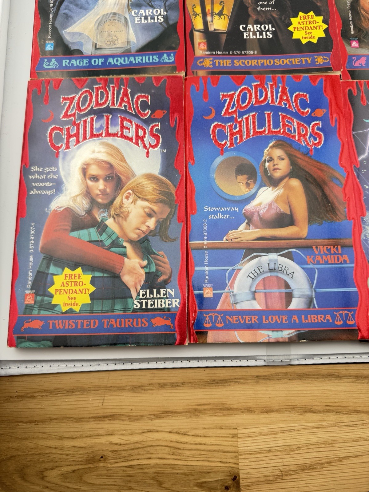 Zodiac Chillers Books Lot 1-6 First Edition SOLD AS A SET Fast Free Shipping
