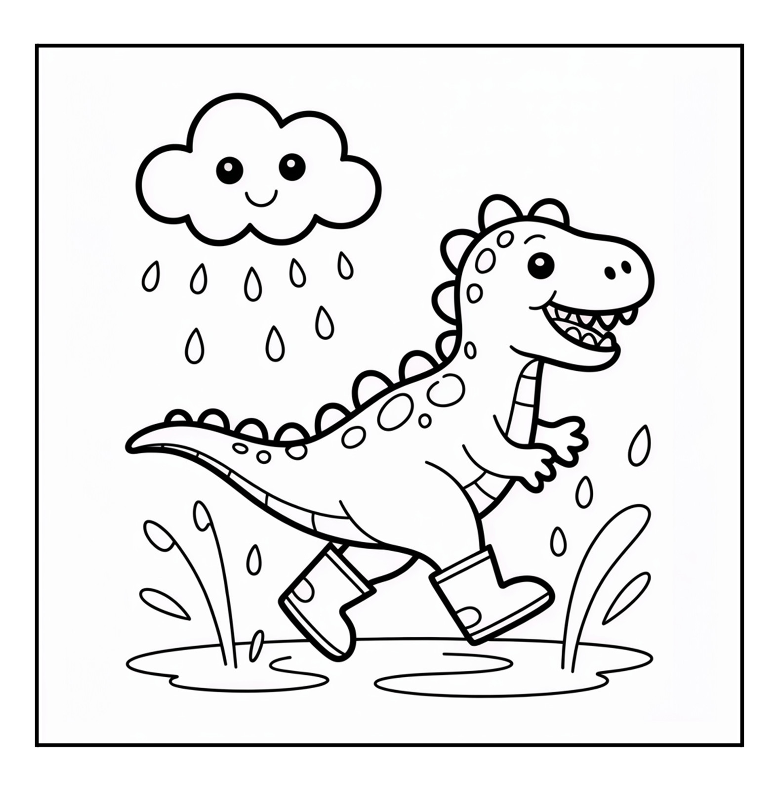 Cute Dinosaurs Coloring Book for Kids Ages 4-8 | Fun Prehistoric Activity Book |