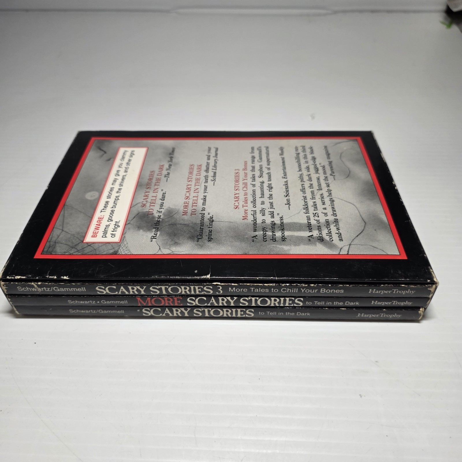 Scary Stories Boxed Set by Alvin Schwartz 3 Book Set Vintage Horror Illustrated