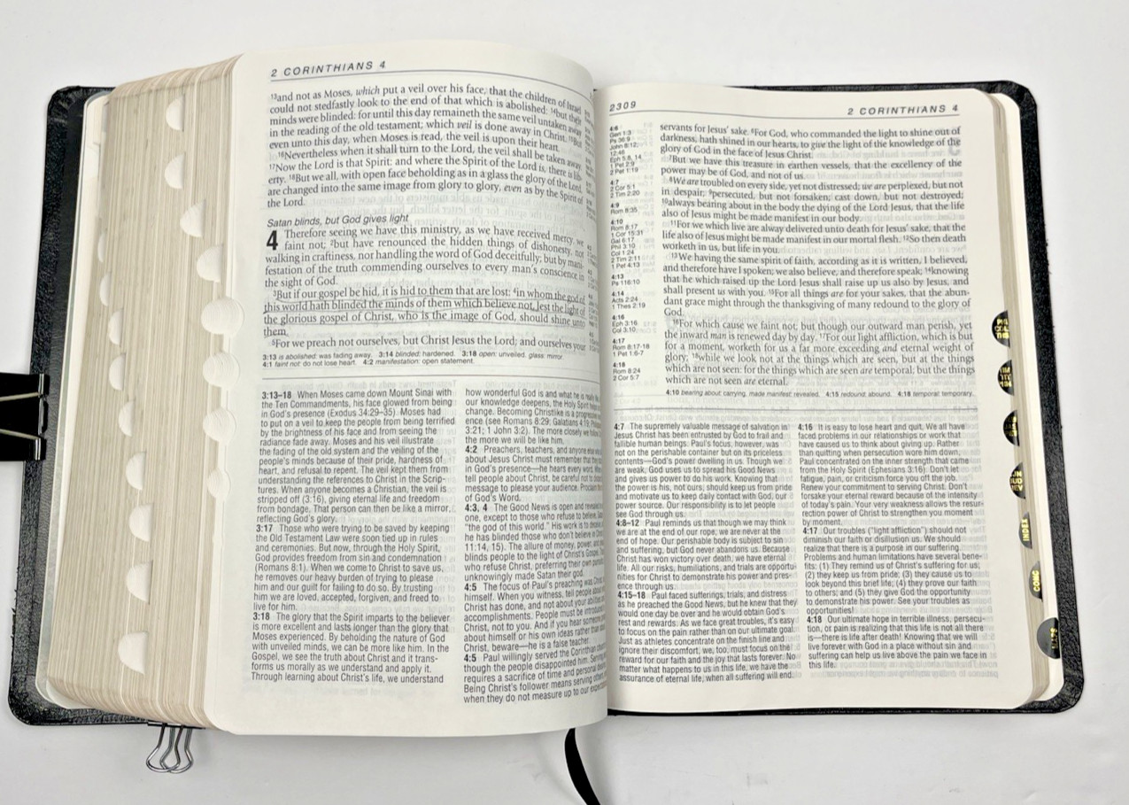 Life Application Study Bible KJV Large Print Black Bonded Leather Tyndale