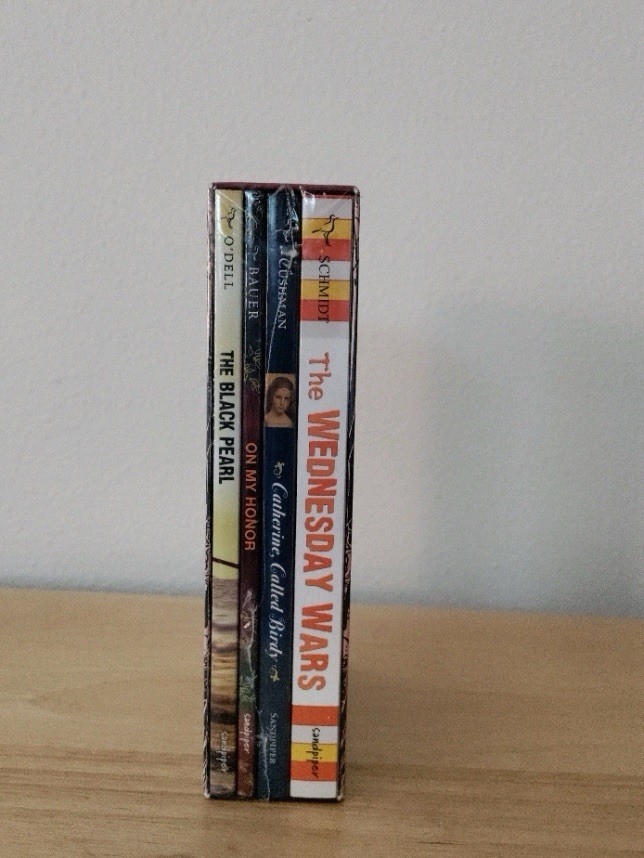 NEW Newberry Honor Collection-4 book set/Wednesday Wars/Black Pearl/On My Honor+