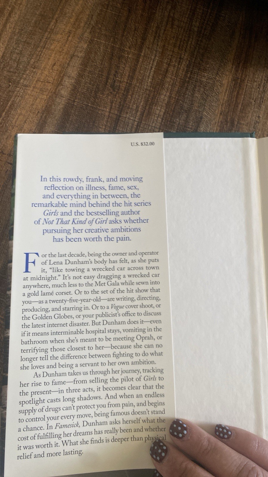 Lena Dunham Famesick: A Memoir Hardcover 2026 Random House 416 Pages