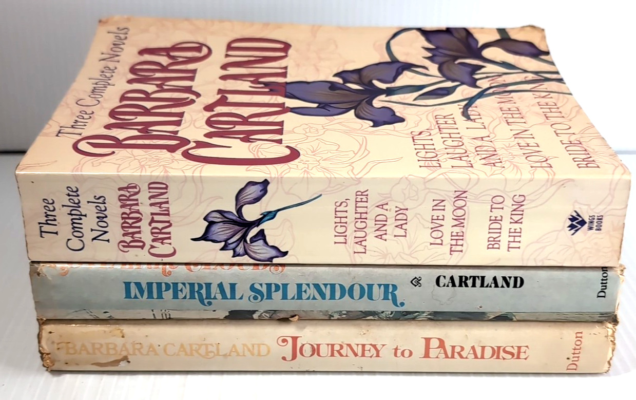 Vintage Anthology Historical Romance Barbara Cartland Book 3x Lights Laughter