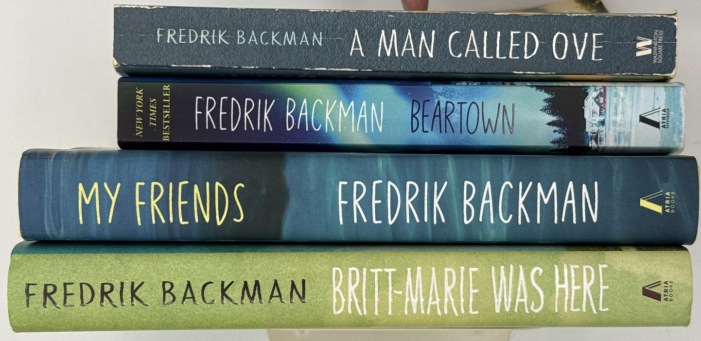Lot of 4 by Fredrik Backman, HC & PB Books, B195