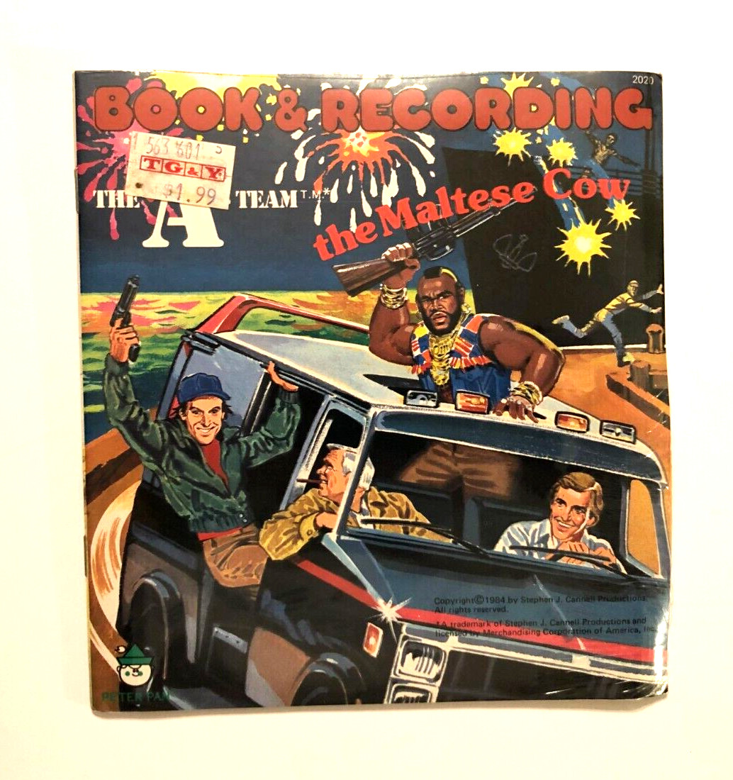 THE A TEAM Maltese Cow 2020 S. J. Cannell Book Recording 45 RPM 07108309719 New