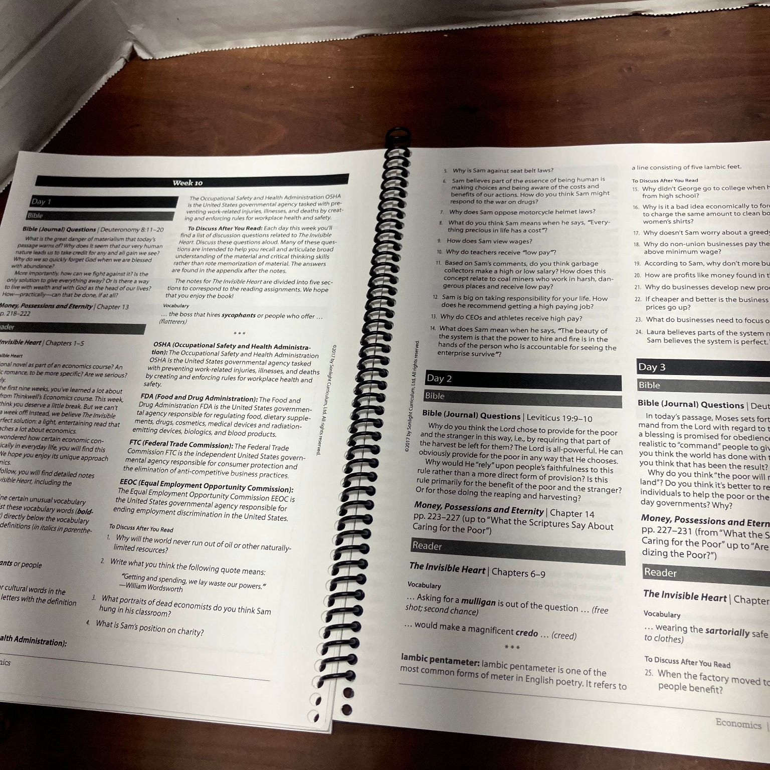 Economics Level 670 Sonlight 2017 Edition Homeschool Curriculum Guide