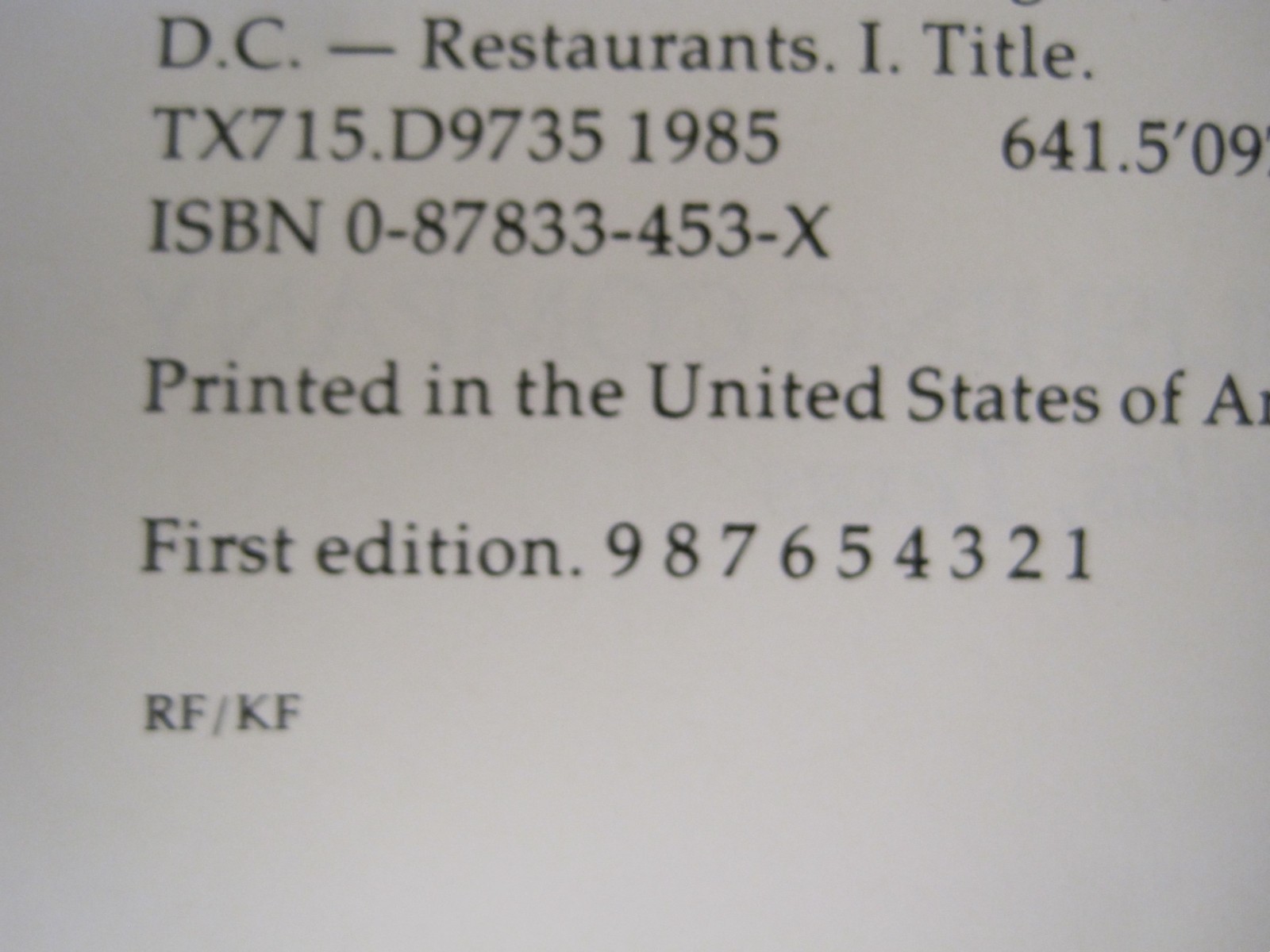 Jockey Club Cookbook, First Edition, by Stan Dworkin, (HC)