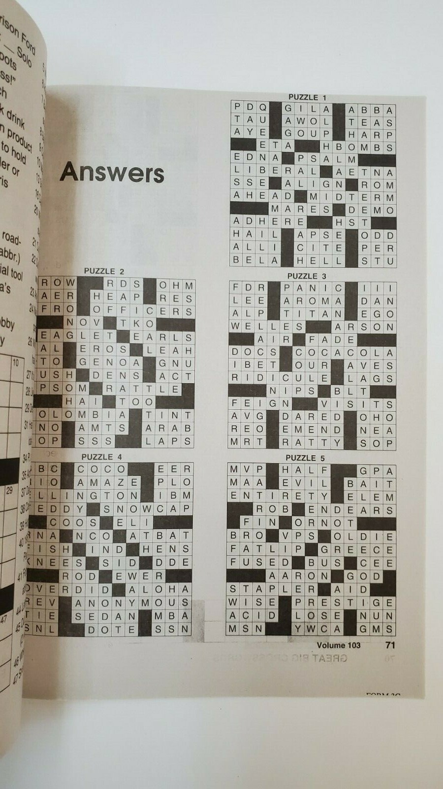 New 4 Large Print Great Big Crosswords Kappa Puzzle Books Vol#163-166 Fun Hobby