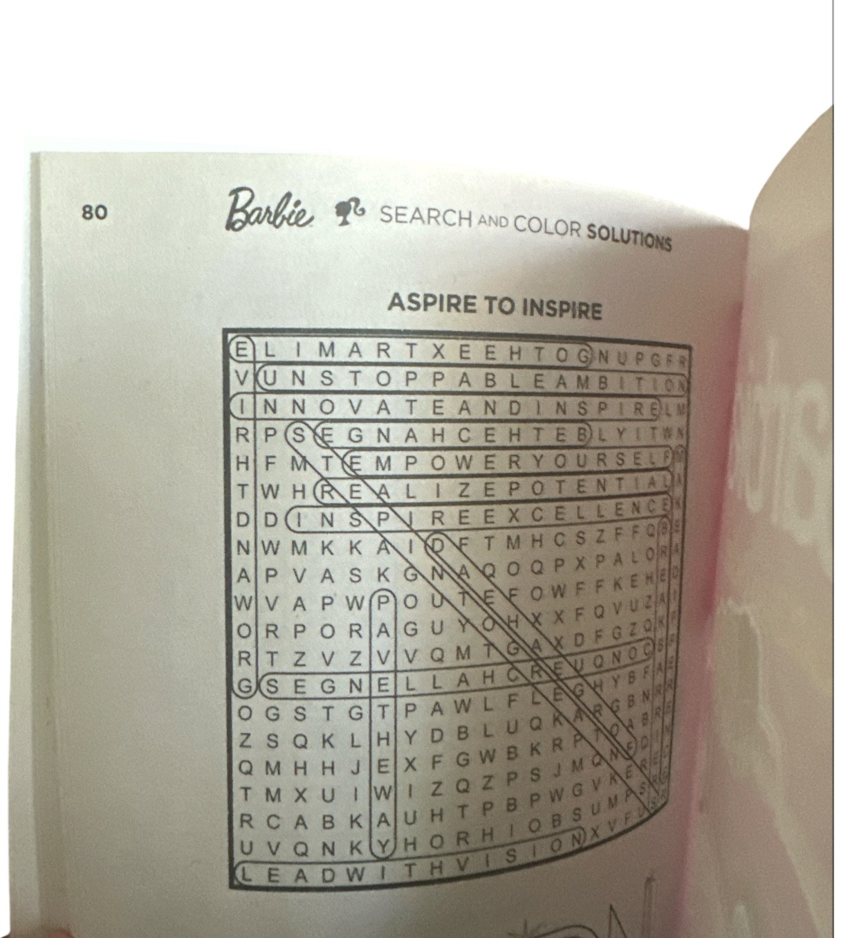 The Barbie Word Search Paperback Book approx. 8 x 10.75 inches 31 Word Search