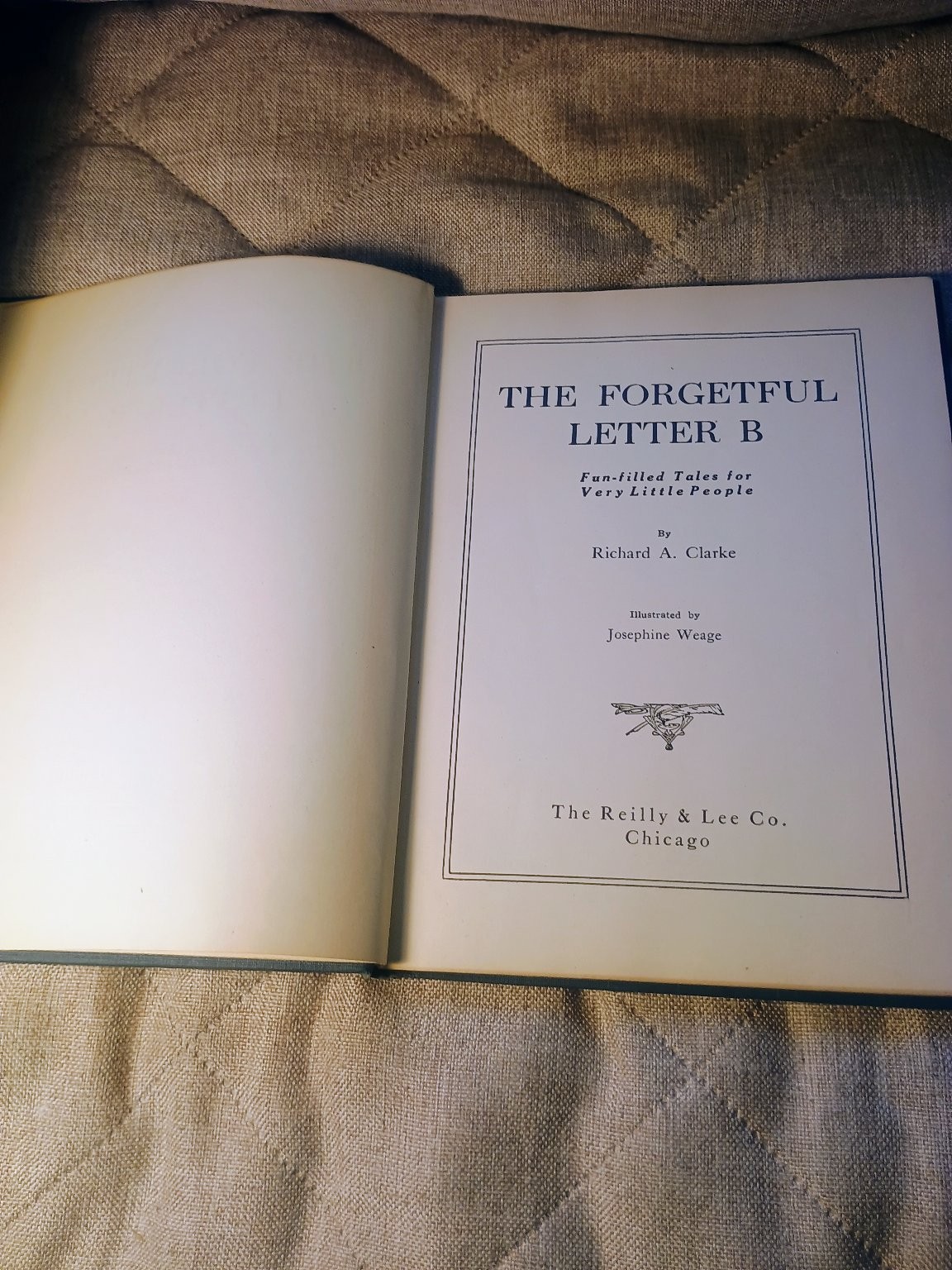 The Forgetful Letter B Richard A. Clarke 1922 Vintage Children’s Illustrated
