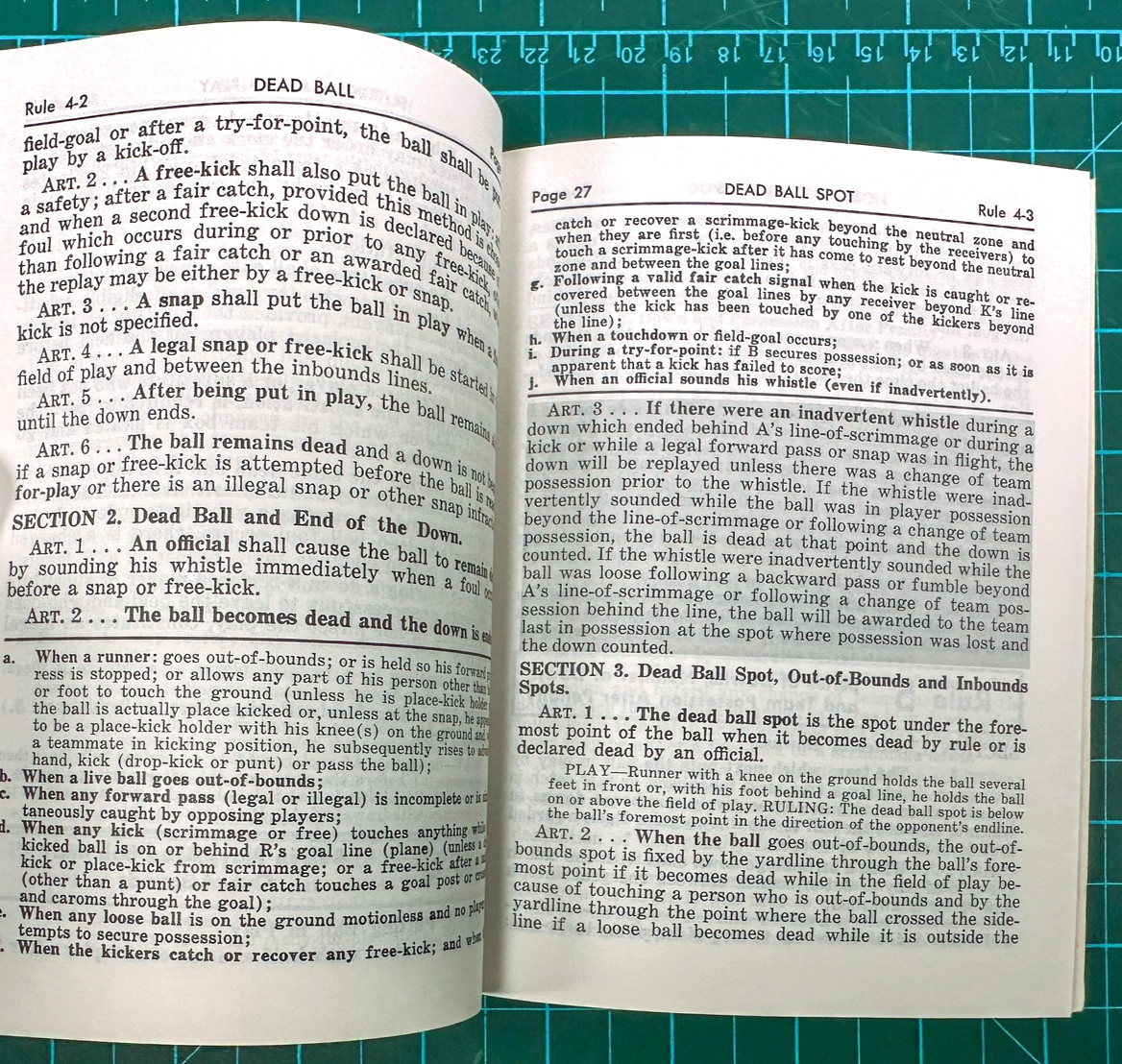 Vintage 1976 National Alliance Football Rule Book NFHS High School Softcover
