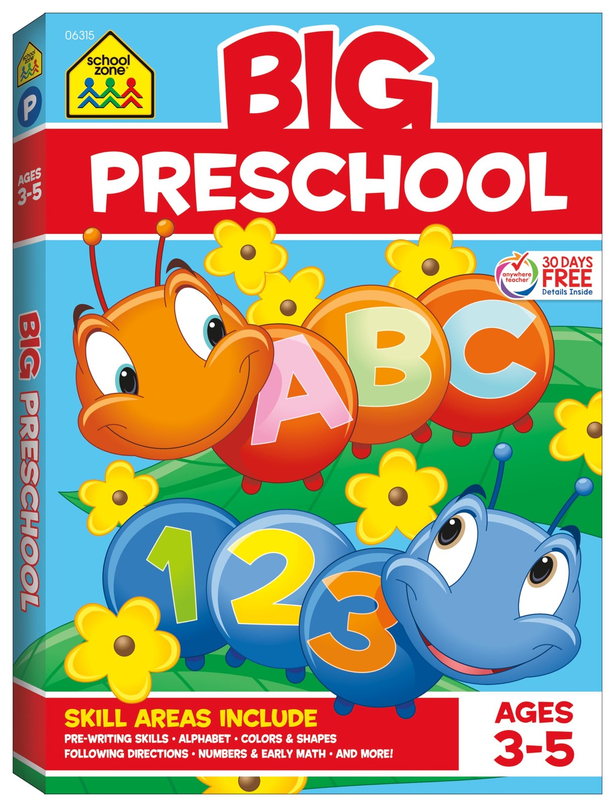 School Zone Big Preschool Workbook: 320 Pages, Toddler, Pre-K, ABCs, Alphabe…