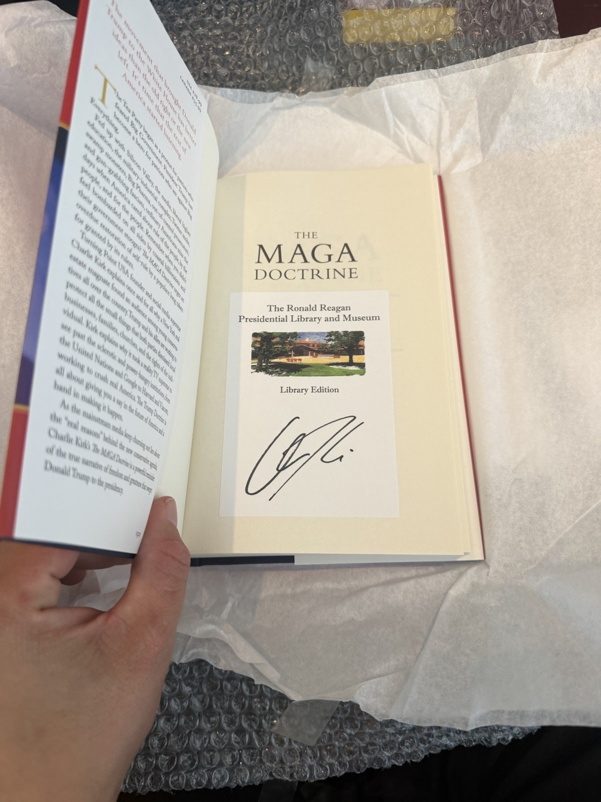 The MAGA Doctrine by Charlie Kirk Signed Hardcover Library Edition 2020