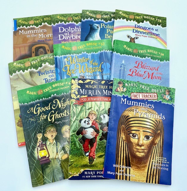 10 Magic Tree House lot of paperback books Mary Pope Osborne Kids chapter- GOOD