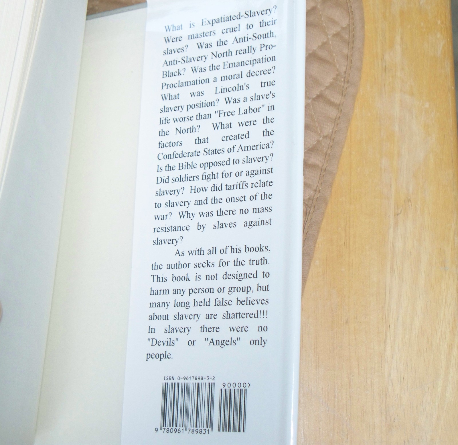 The Truth About Slavery Hardcover Book Signed by Gary C Walker 1997