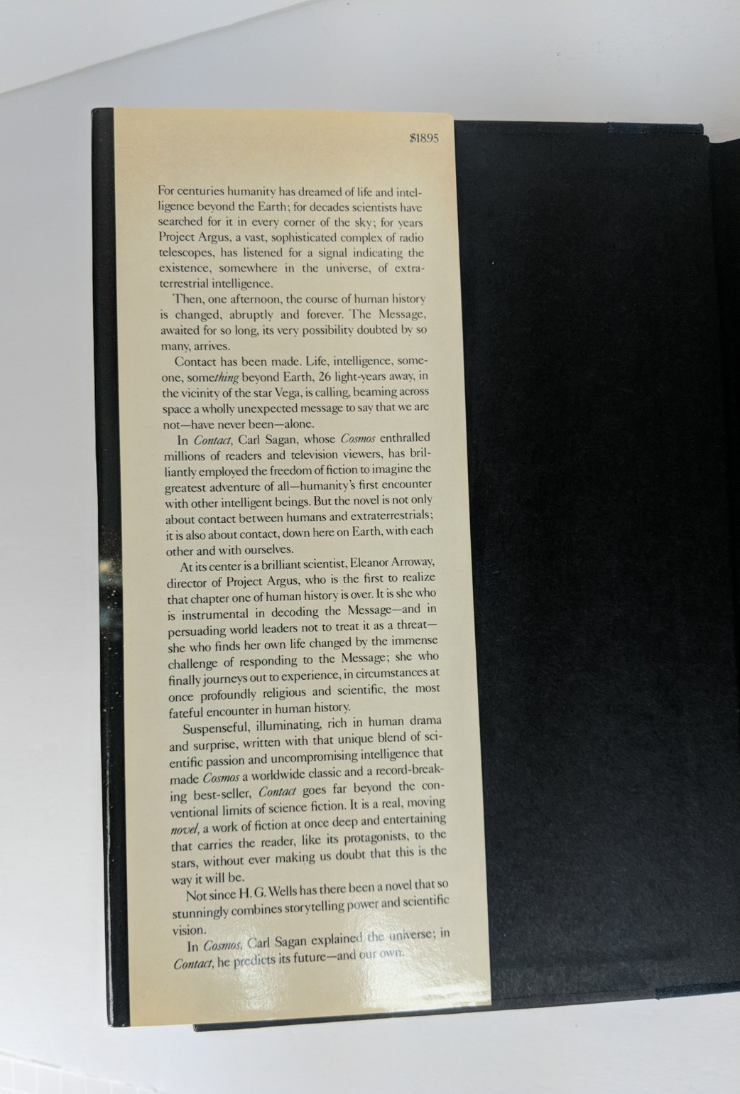 Carl Sagan~CONTACT~HCDJ 6th Print 1985