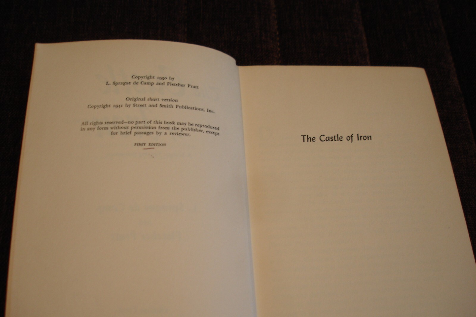 Lion Sprague de Camp The Castle of Iron HBDJ Gnome Press 1st edition very good