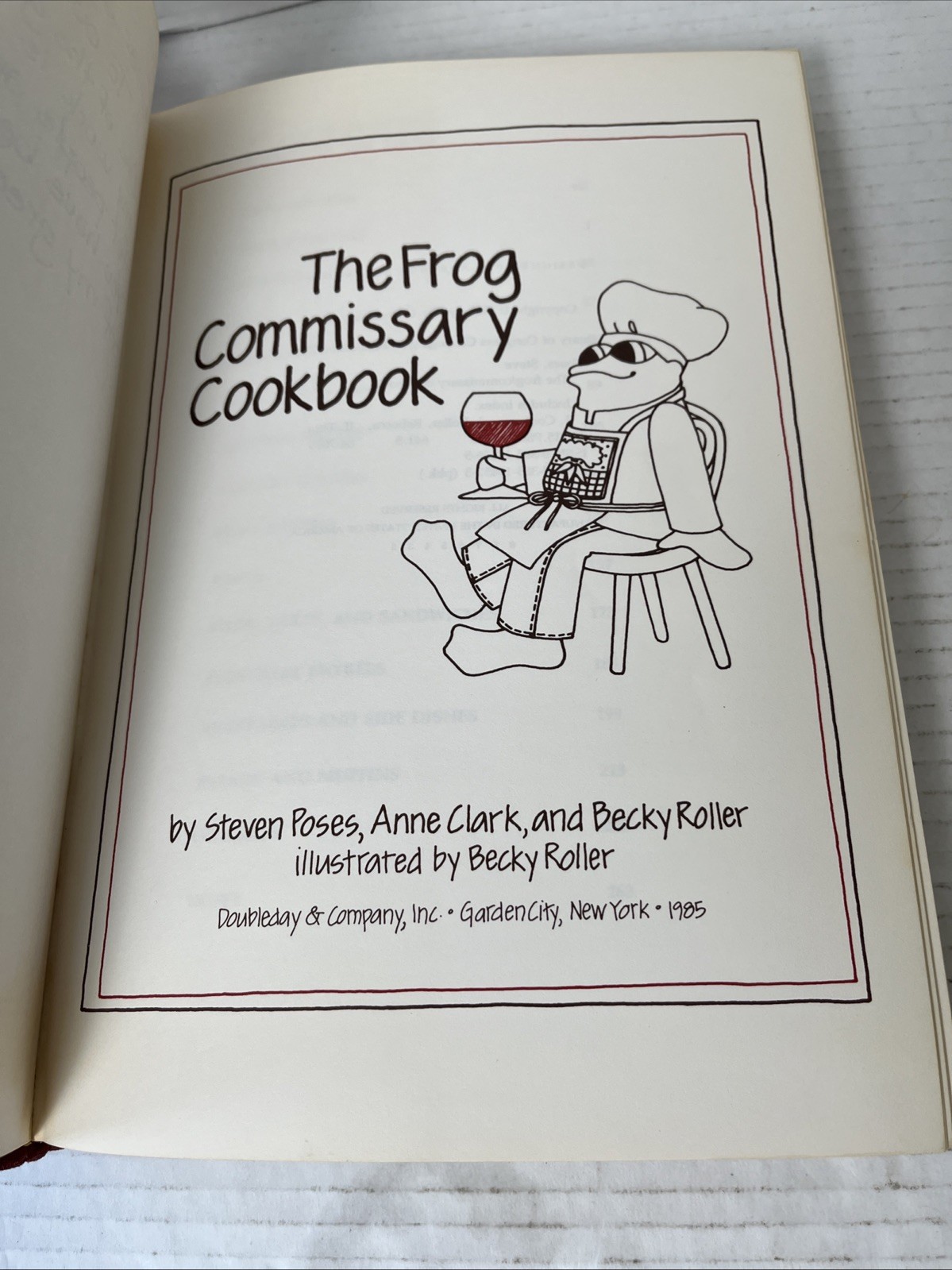 The Frog Commissary Cookbook SIGNED & PERSONALIZED 1985 1st Edition HC DJ