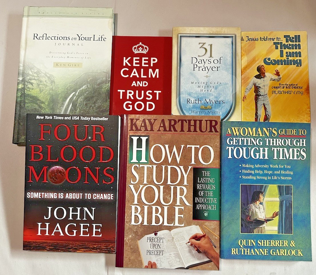 Lot of 10 Christian Books ~ Mixed Title Book Bundles ~ Bible Studies and More