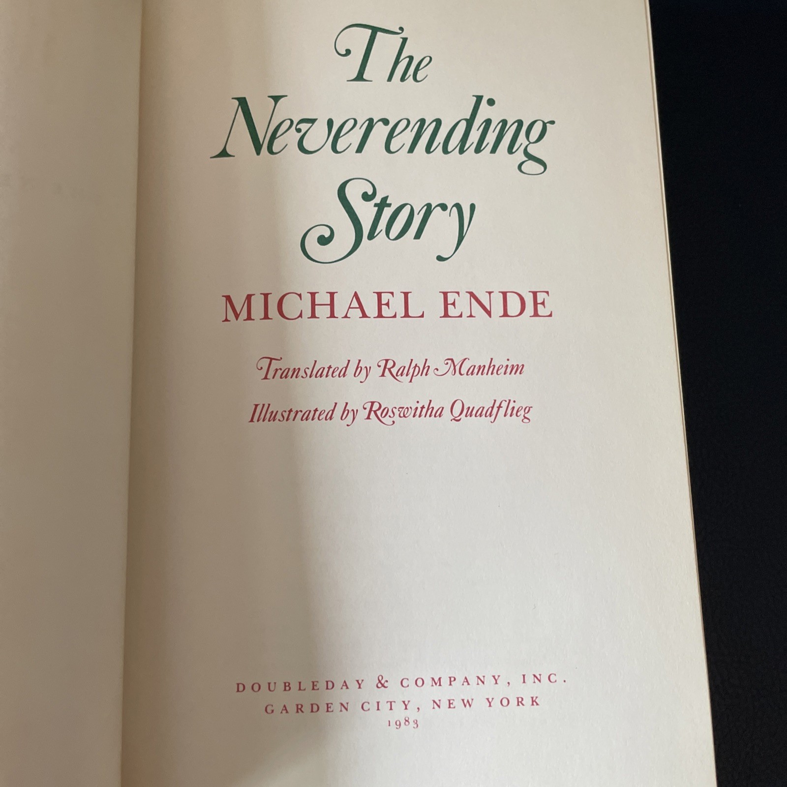 The Neverending Story Michael Ende 1983 HC 1st Illustrated Worn DJ Clean Interio