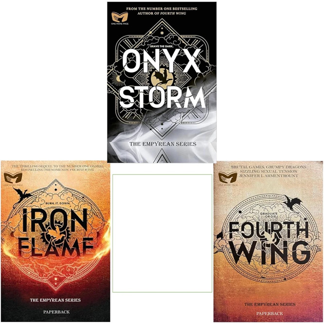 The Empyrean Series 3 Book Collection Set: Fourth wing + Iron flame, onyx
