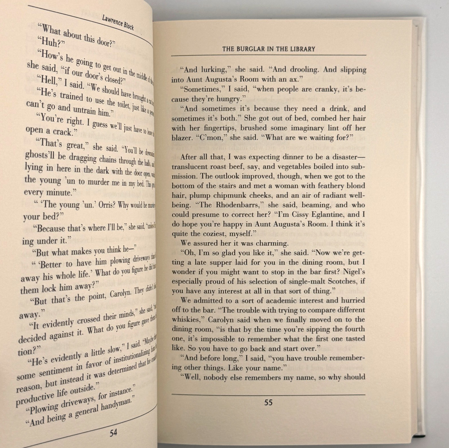 The Burglar In The Library – SIGNED by Lawrence Block – U.K. 1st Ed + Print 1997