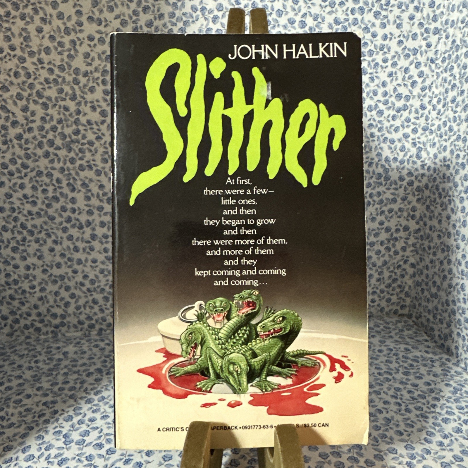 Slither By John Halkin 1986 Critic’s Choice Paperback Book Vintage Horror