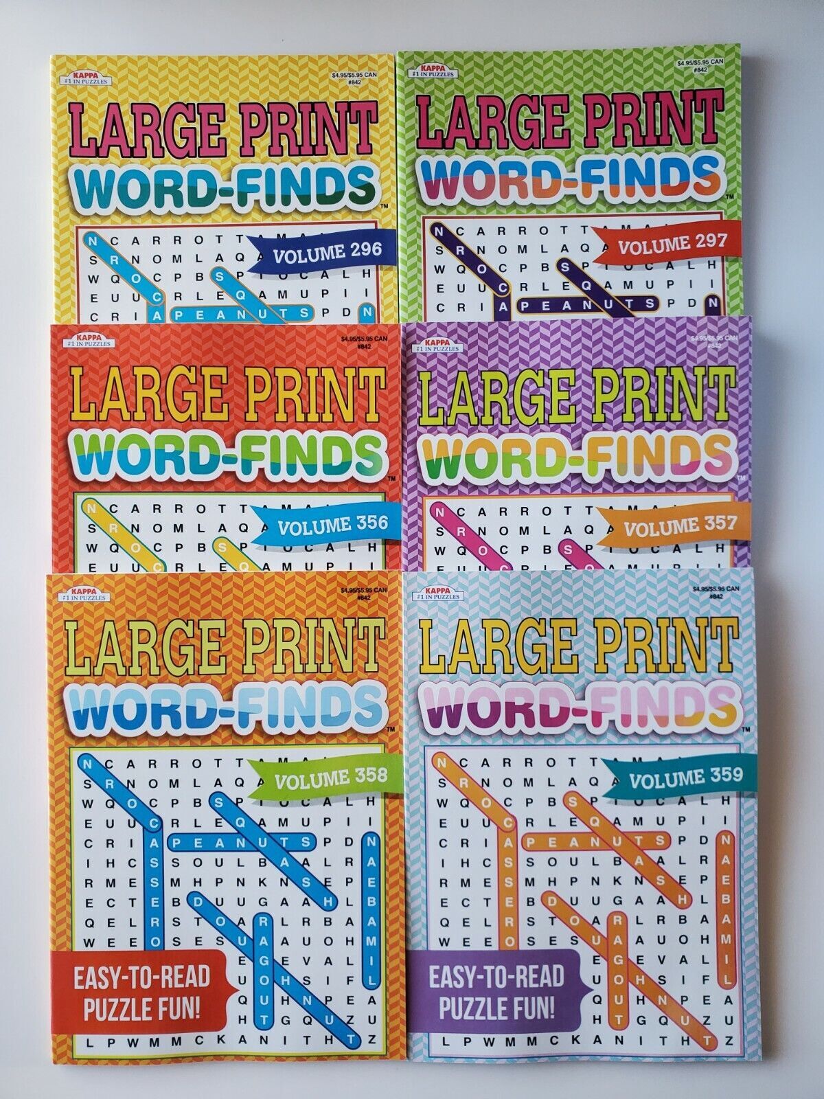 Large Print Word-Finds Puzzle Books Kappa Games,Search,Hunt~ Pick up to 30 Vols