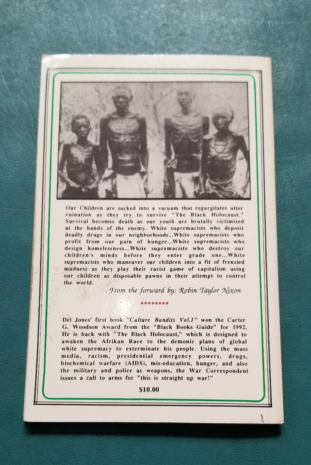 SIGNED The Black Holocaust: Global Genocide DEL JONES War Correspondent Rare!