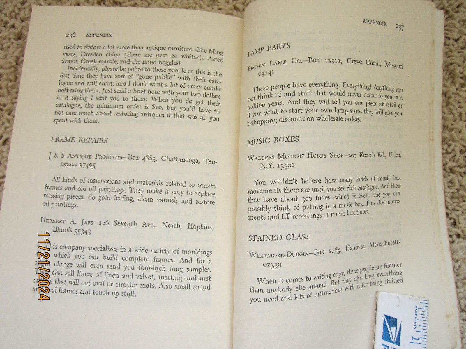 “The Fun of Refinishing Furniture” 1976 Grotz 244 pages ISBN 0-385-14916-6