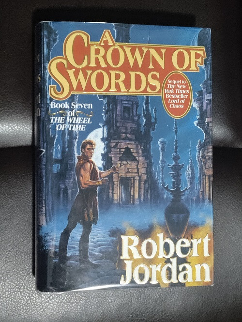 Signed Robert Jordan Crown of Swords Tor Hardcover Wheel of Time Near Fine
