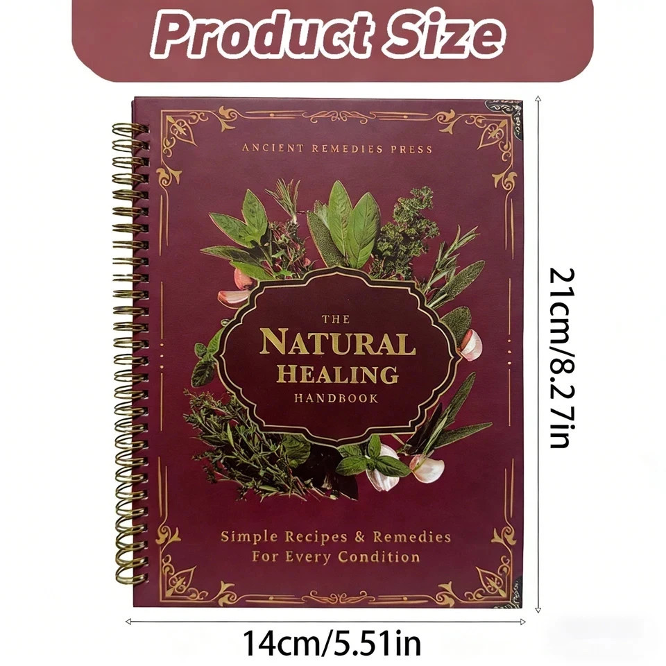 The Natural Healing Handbook Spiral Bound Guide For Herbal Remedies And NaturalT