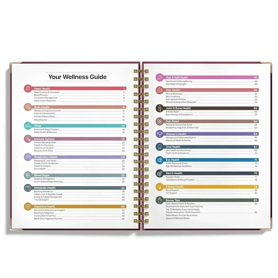 The Natural Healing Handbook Spiral Bound Guide For Herbal Remedies And NaturalT