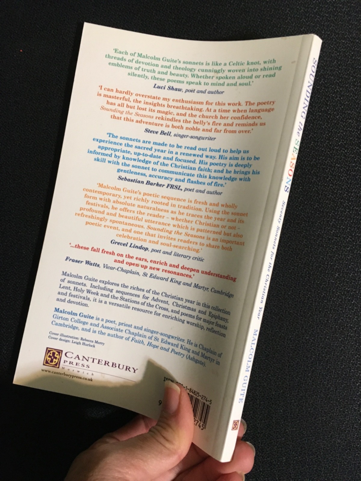 SOUNDING THE SEASONS 70 Sonnets for the Christian Year SIGNED by Malcolm Guite