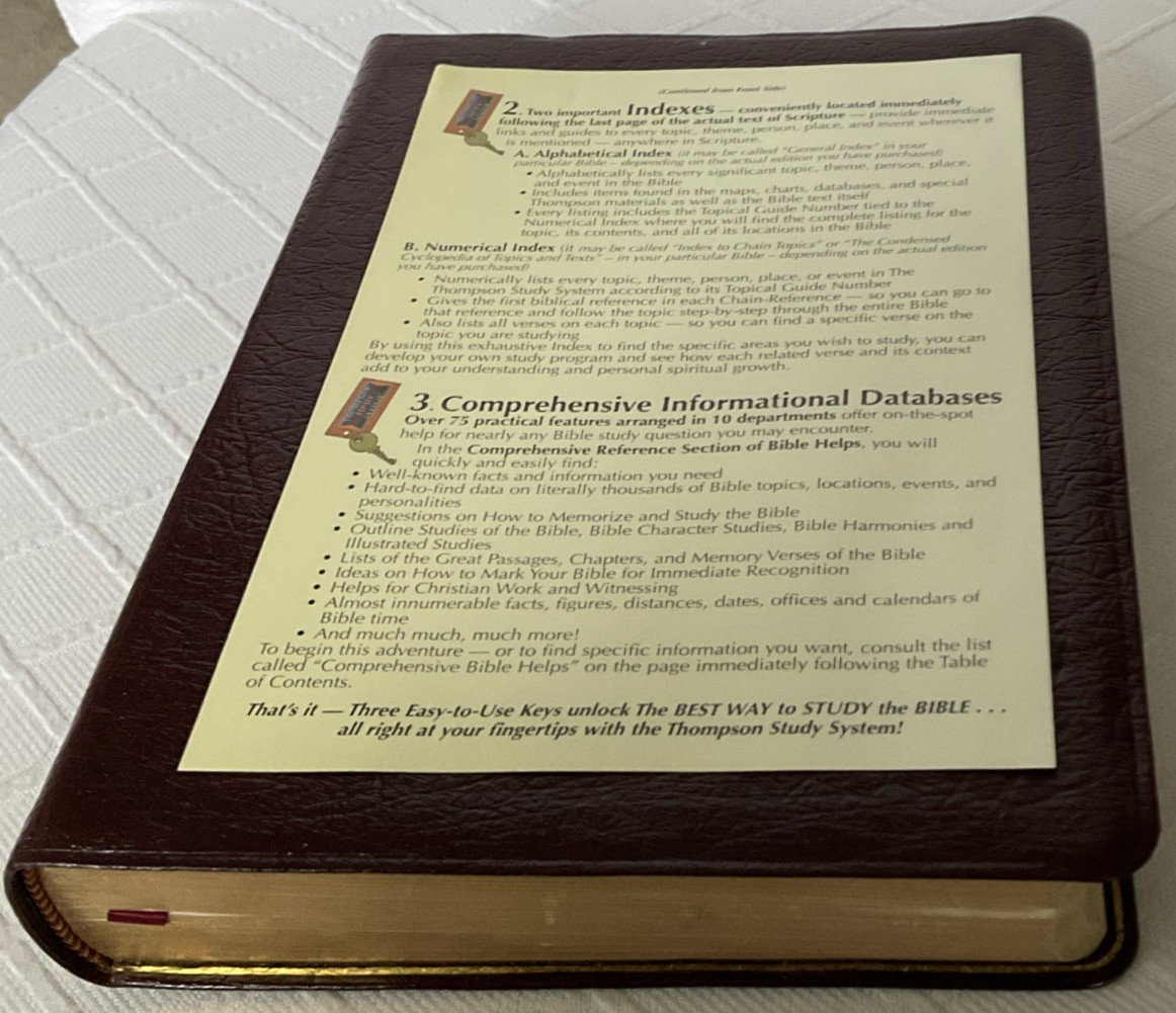 LIKE NEW***THOMPSON CHAIN-REFERENCE BIBLE***NIV***GENUINE LEATHER