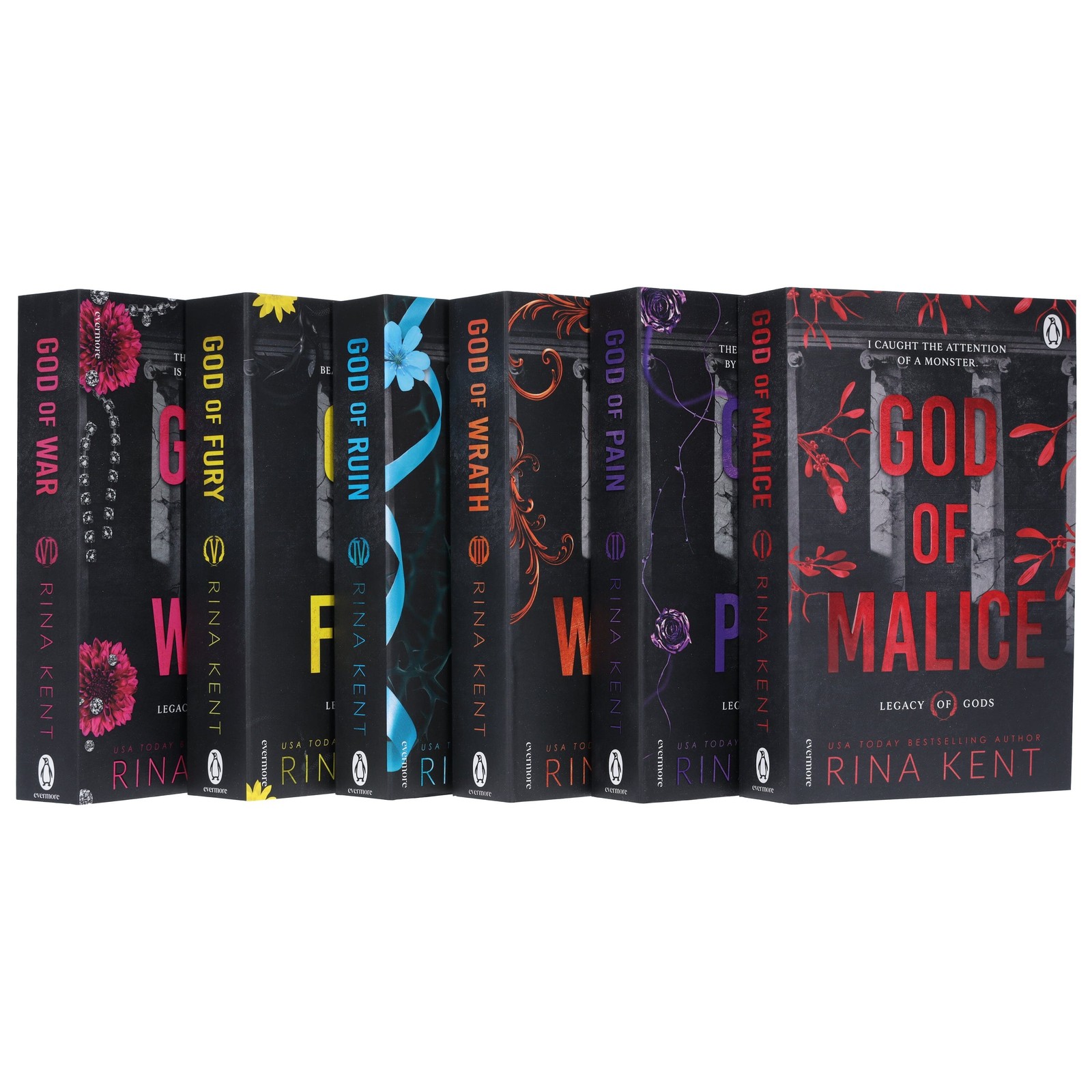 Legacy of Gods Series Dark Romance by Rina Kent: Complete 6 Books Set – PB