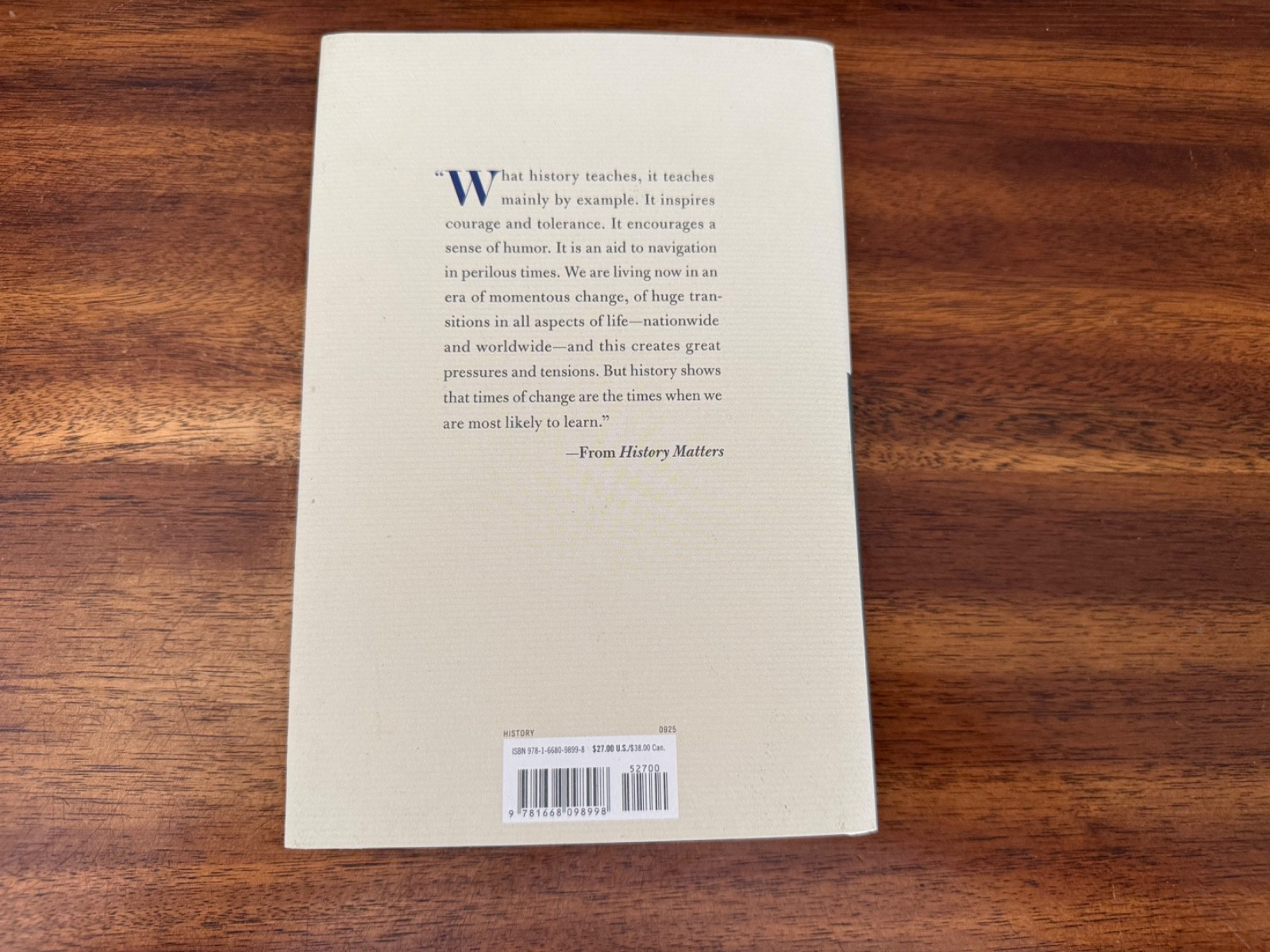History Matters by David McCullough (2025, Hardcover) FREE SHIPPING