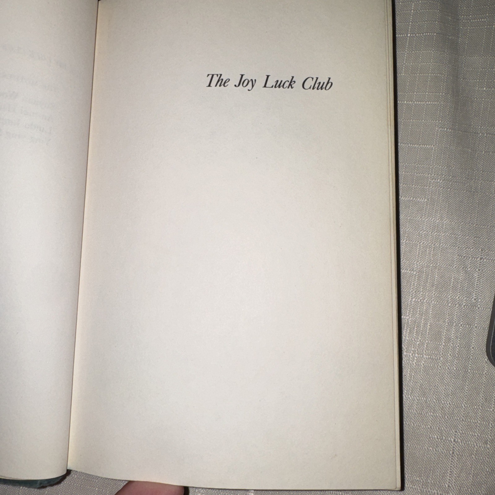 Joy Luck Club by Amy Tan (1989, Hardcover)
