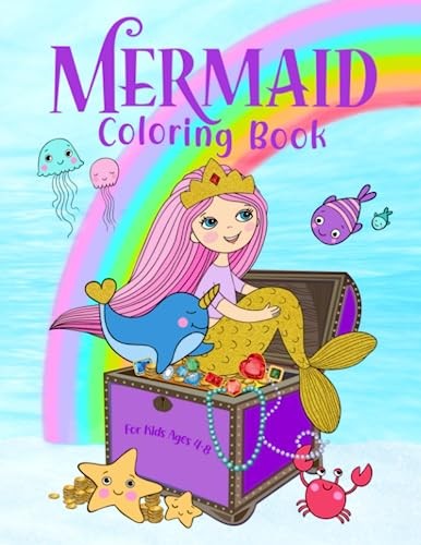 Mermaid Coloring Book for Kids Ages 4-8: 40 Cute, Unique Coloring Pages – GOOD