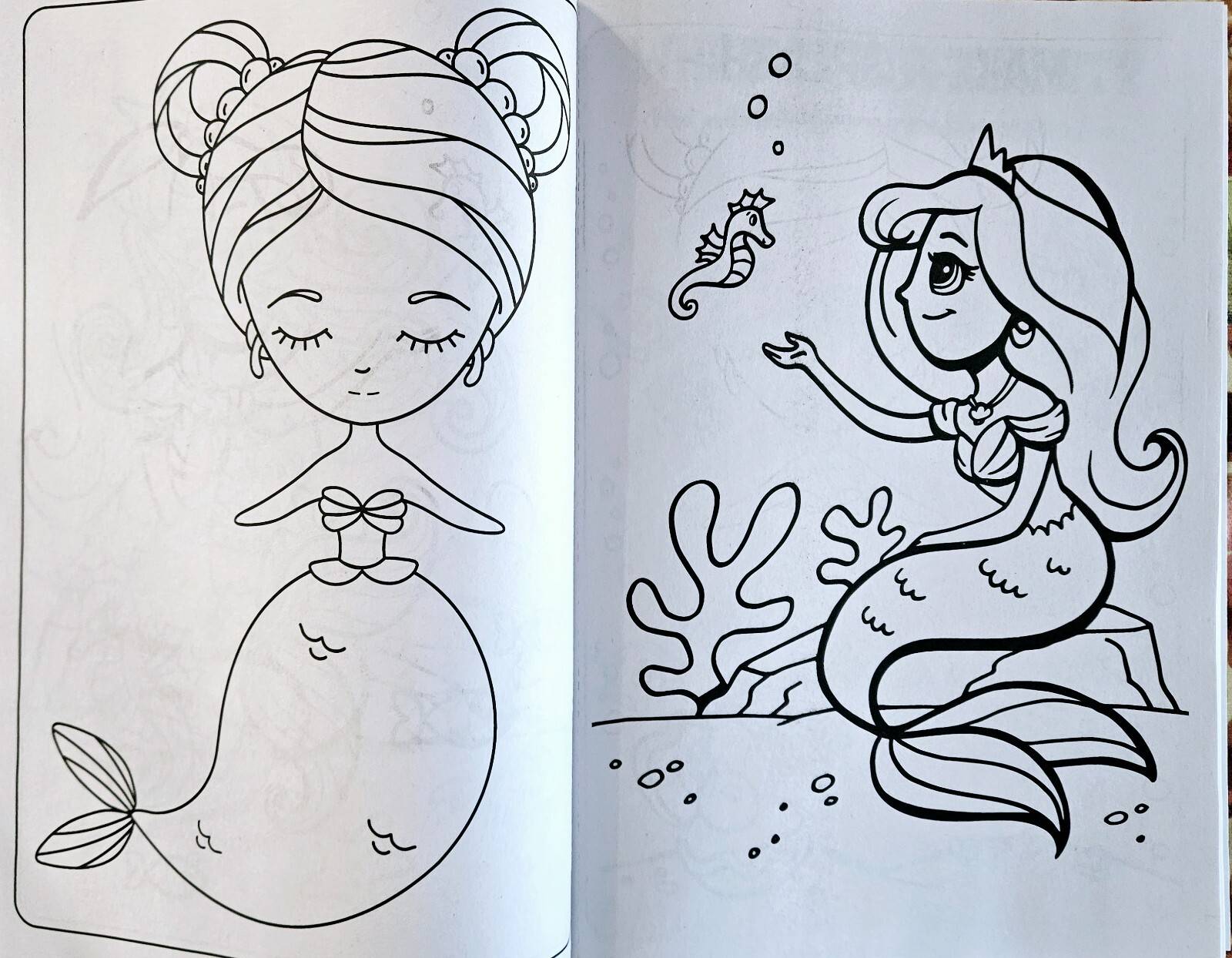 MERMAID & PRINCESS Giant Coloring & Activity Books 256 pages total BRAND NEW