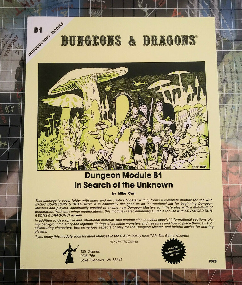 B1 In Search of the Unknown – Dungeons & Dragons – AD&D – D&D