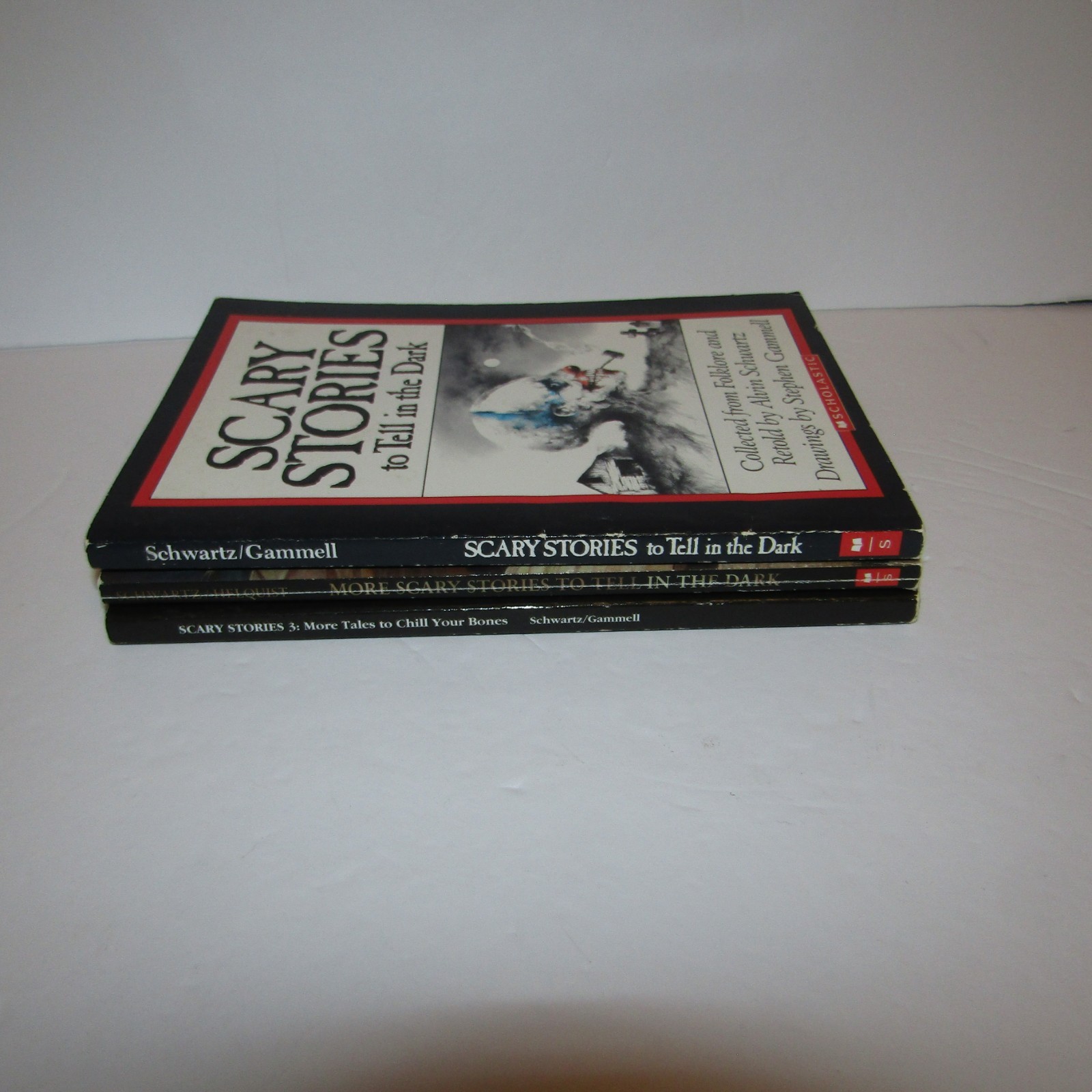 Vintage Scary Stories to Tell in the Dark Book Trilogy by Alvin Schwartz PB Lot