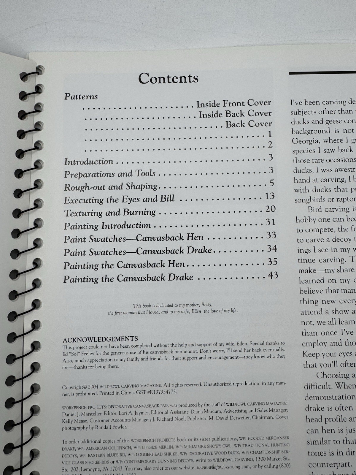 Workbench Projects DECORATIVE CANVASBACK PAIR Wildfowl Carving Magazine