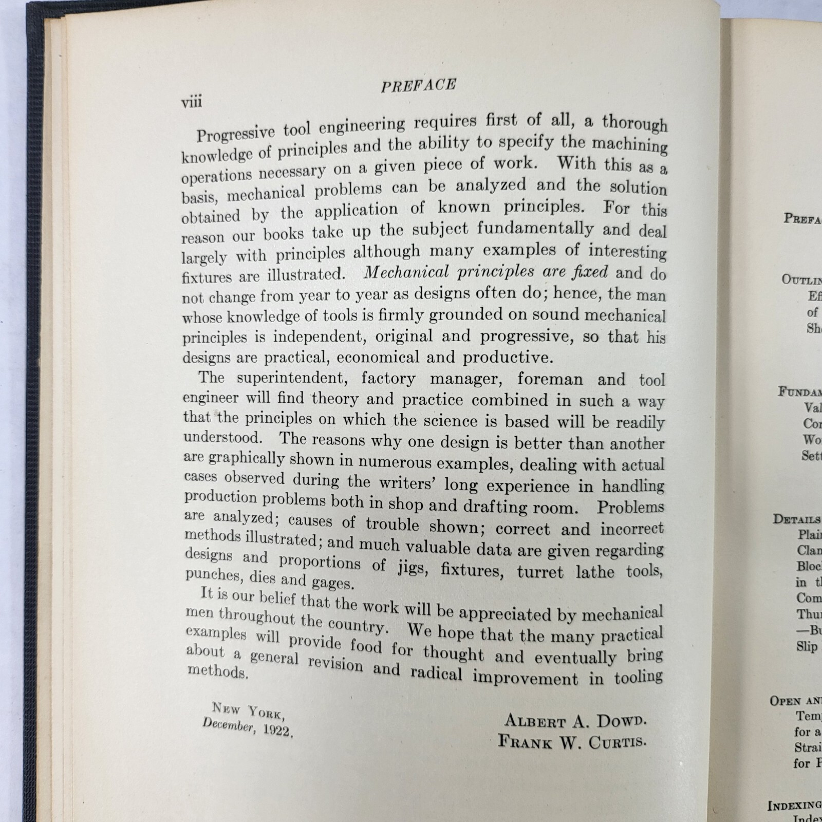 1922 Tool Engineering Jigs & Fixtures by Gowd & Curtis 1st Edition